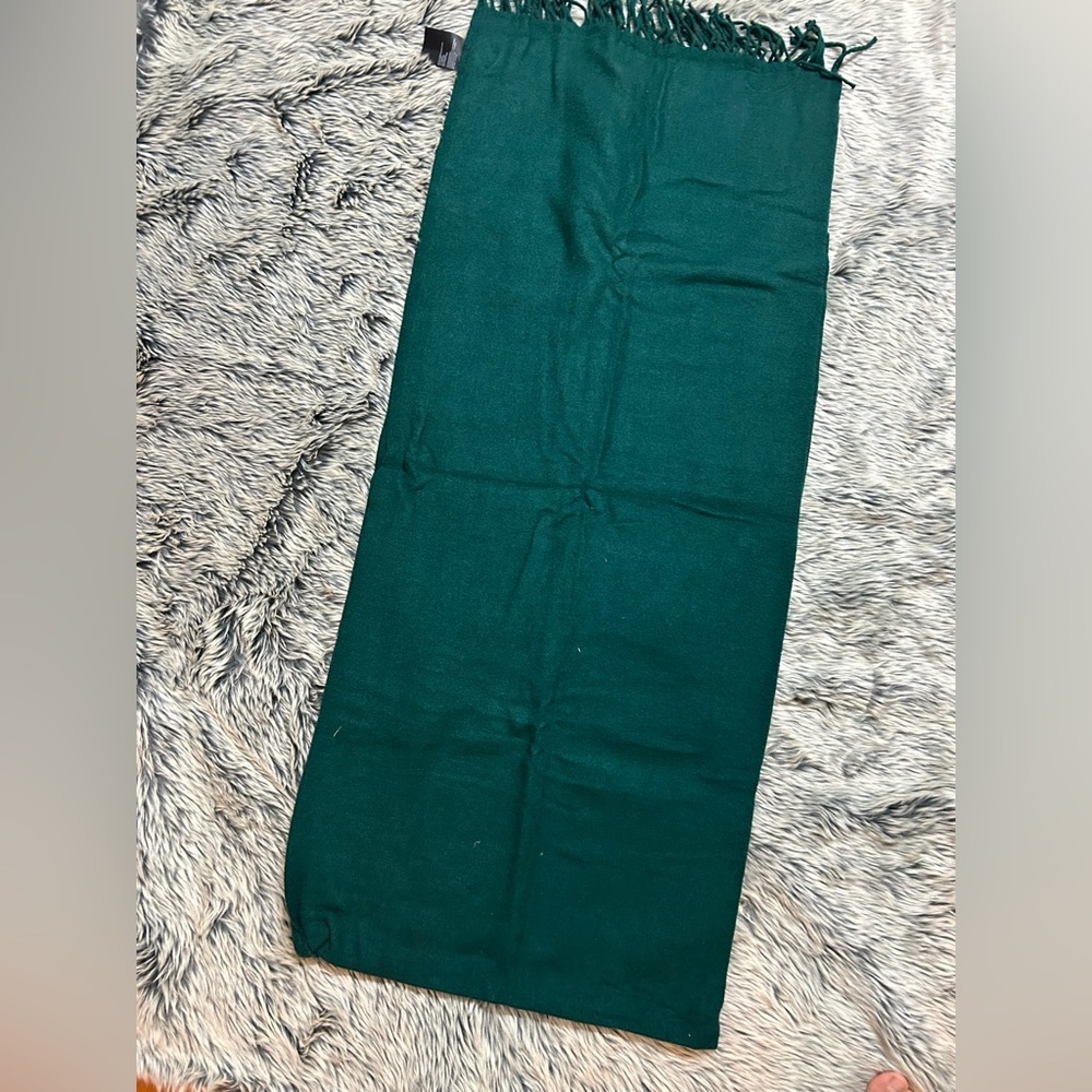Large forest green scarf wrap